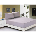 Простынь на резинке джерси фиолетовая (D)