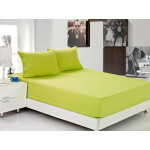 Простынь на резинке джерси салатовая (F)