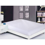 Простынь сатин на резинке белая (PRC-R-20)